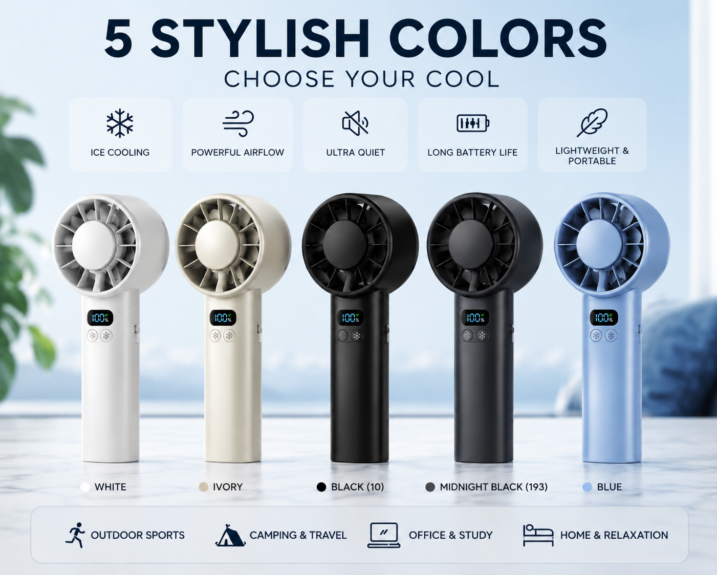 AERVEXA IceFlow™ Portable Cooling Fan